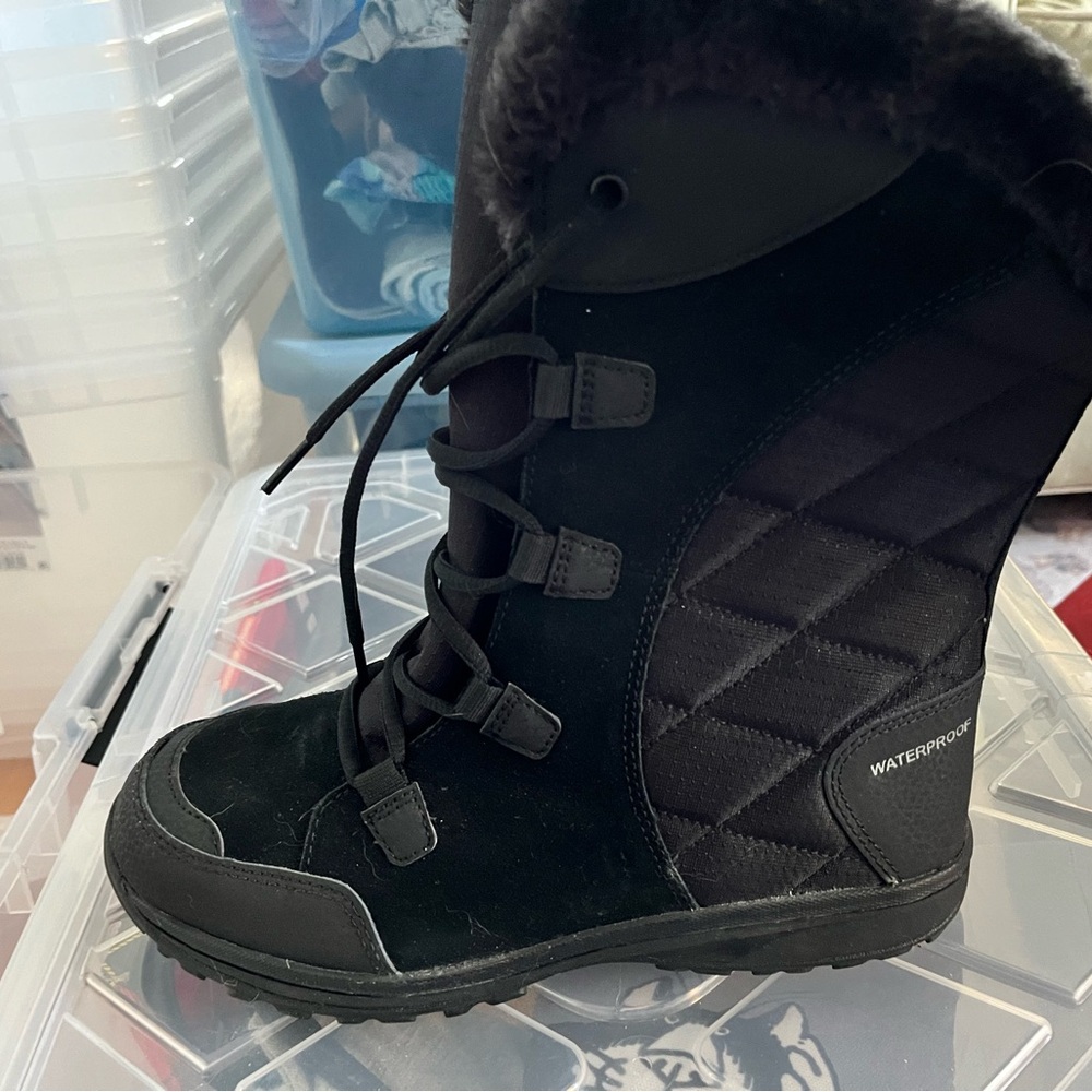 Women's Black Waterproof Winter Boots